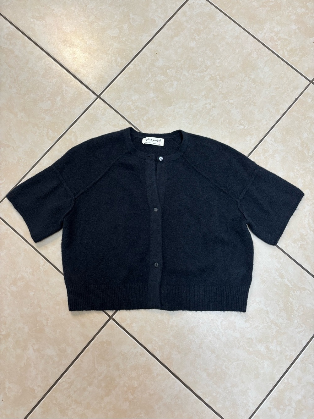 Free People black cropped cardigan size S